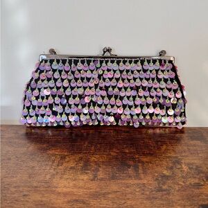 Elegant Sequin Evening Clutch - Multicolor